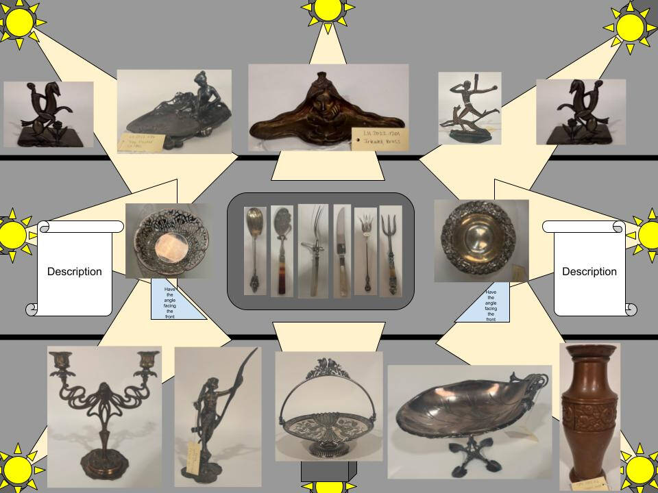 Exhibition case layout created by HST 415 students.
